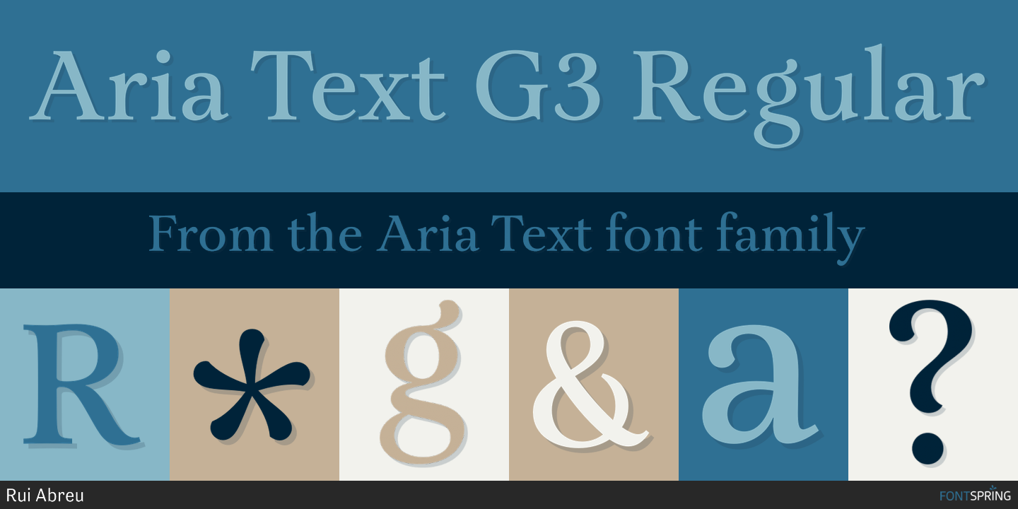 Aria Text G3 Bold Font Free Download